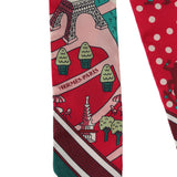 Hermes "Les Nouveaux Amoureux de Paris" Rose, Menthol, Bordeaux, Multi Silk Twilly Pair - Thumbnail View 7