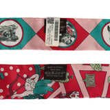 Hermes "Les Nouveaux Amoureux de Paris" Rose, Menthol, Bordeaux, Multi Silk Twilly Pair - Thumbnail View 8