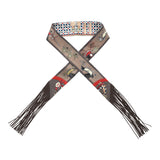 Hermes "Les Voitures Nouvelles" Bleu, Rouge H, Marron Glacé Fringe Silk Twilly - Thumbnail View 1