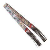 Hermes "Les Voitures Nouvelles" Bleu, Rouge H, Marron Glacé Fringe Silk Twilly - Thumbnail View 2