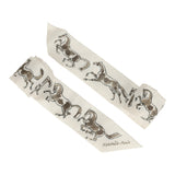Hermes "Chevaux En Liberte" Bronze, Vert De Gris, Blanc Multi Silk Twilly Pair - Thumbnail View 4