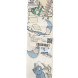Hermes "Academia Hippica" Blanc, Bleu Clair, Vert Silk Twilly - Thumbnail View 4