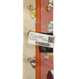 Hermes "Turf, Les Courses" Safran, Orange Cuit, Beige Dore Silk Twilly - Thumbnail View 4
