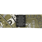 Hermes "Bandana" Kaki, Blanc, Black Fringe Silk Twilly - Thumbnail View 4