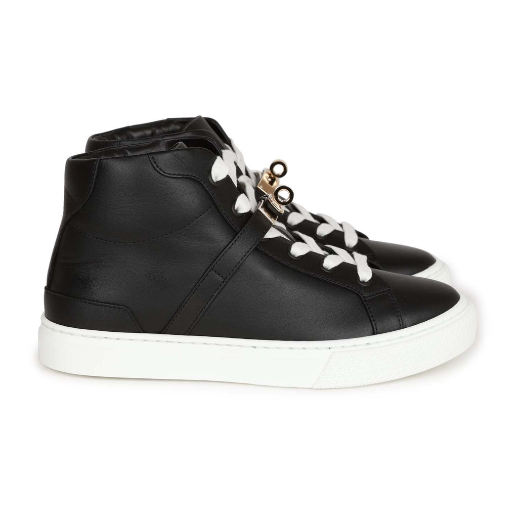 Hermes Daydream Sneaker Black and White Calfskin 36.5