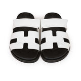 Hermes Chypre Sandals White Calfskin 36.5
