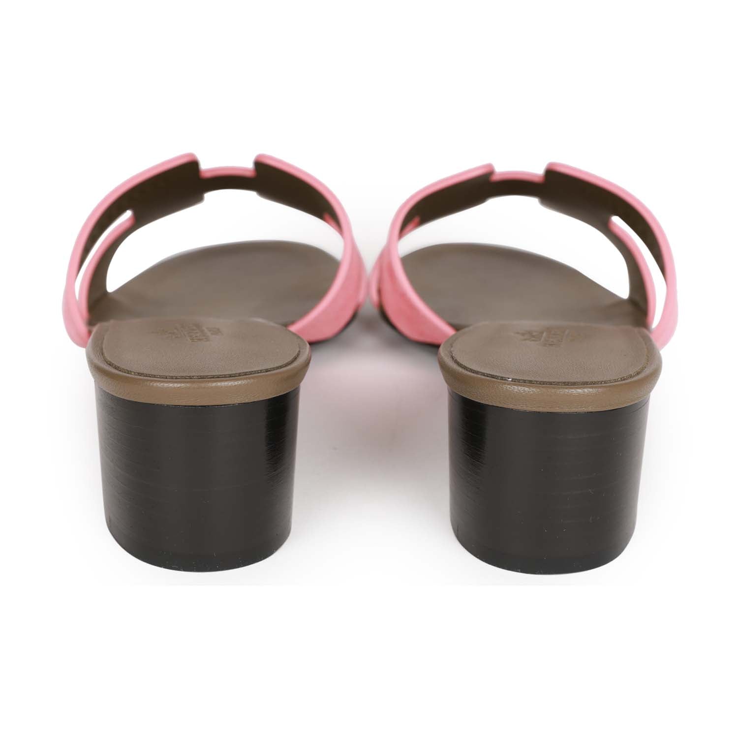 Sandales HERMES OASIS Neuves Taille 40 - Cuir Rose Bois De Sa - Avec Emballage D'origine