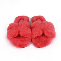 Hermes Oran Sandals Rose Du Désert Woolskin 37 EU
