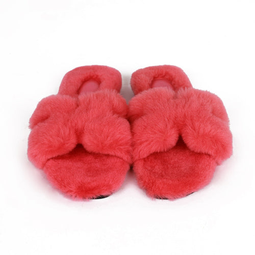 Hermes Oran Sandals Rose Du Désert Woolskin 37 EU