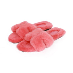 Hermes Oran Sandals Rose Du Désert Woolskin 37 EU