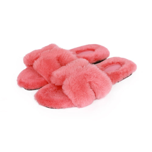 Hermes Oran Sandals Rose Du Désert Woolskin 37 EU