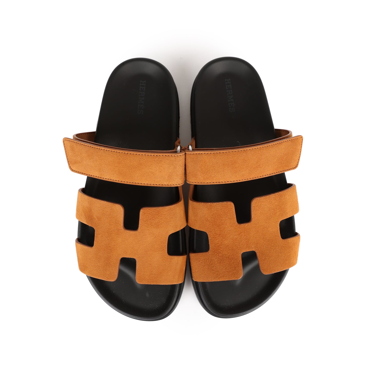 Hermes Chypre Sandals Kraft Suede 38 EU Madison Avenue Couture