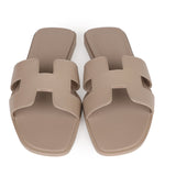 Hermes Oran Sandal Beige Mastic Calfskin 37 EU