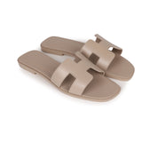 Hermes Oran Sandal Beige Mastic Calfskin 37 EU