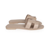 Hermes Oran Sandal Beige Mastic Calfskin 37 EU