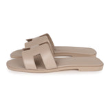 Hermes Oran Sandal Beige Mastic Calfskin 37 EU