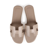 Hermes Oran Sandal Beige Mastic Calfskin 37 EU