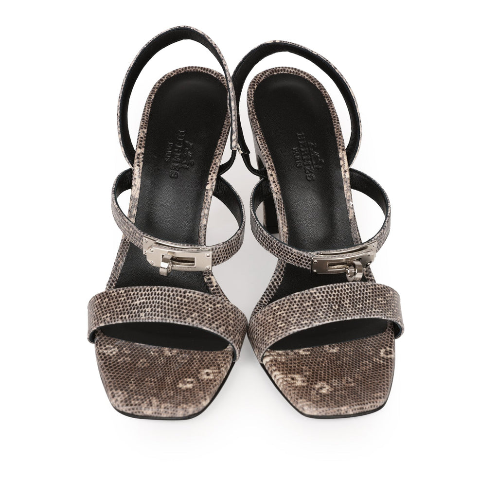 Hermes Oran Shoes Sandals Lizard Ombre Size 40 NEW