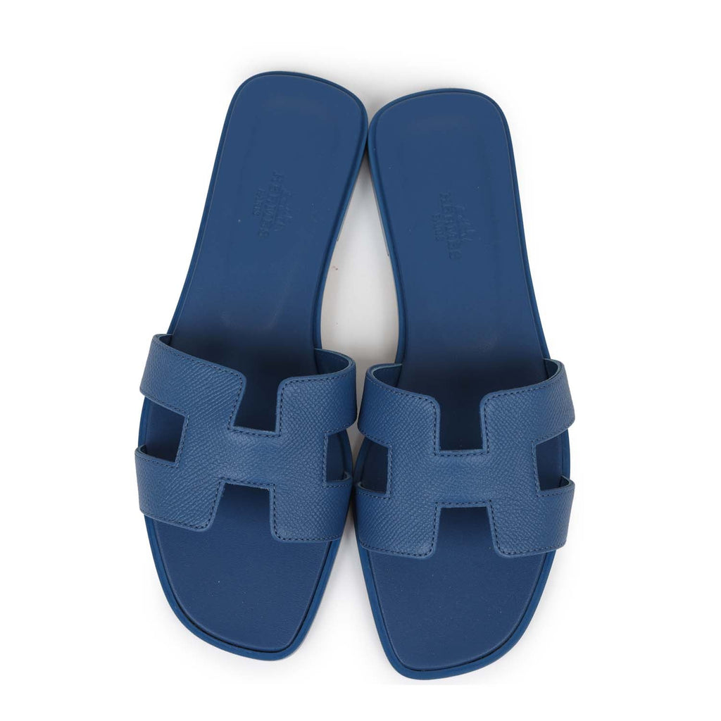 Hermes Oran Sandal Vert Electrique Calfskin 38 EU – Madison Avenue Couture