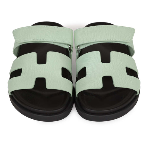 Hermes Chypre Sandal Vert Jade Epsom Palladium Hardware 37.5 EU