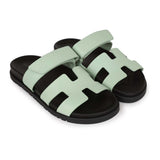 Hermes Chypre Sandal Vert Jade Epsom Palladium Hardware 37.5 EU