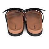 Hermes Chypre Techno Sandal Ve Rose Perle/Black Suede 38.5 EU