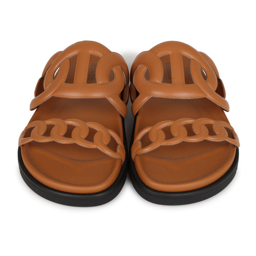 Hermes Extra Techno Sandal Naturel Calfskin 36 EU