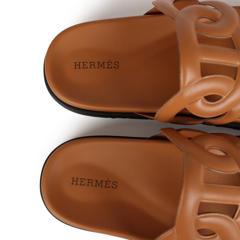 Hermes Extra Techno Sandal Naturel Calfskin 36 EU