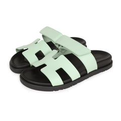 Hermes Chypre Sandal Vert Jade Epsom Palladium Hardware 35 EU