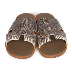 Hermes Mens Izmir Sandals Ombre Lizard 44 EU