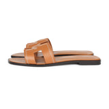 Hermes Oran Sandals Natural Veau Brode 39.5 EU