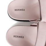 Hermes Chypre Sandals Rose Porcelaine Suede 37.5 EU