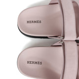 Hermes Chypre Sandals Rose Porcelaine Suede 37 EU