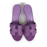 Hermes Oasis Sandals Violet Parme Ostrich 36 EU
