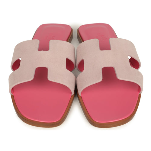 Hermes Oran Sandals Rose Porcelaine 40 EU