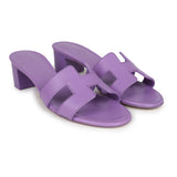 Hermes Oasis Sandals Violet Calfskin 36.5 EU