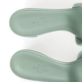 Hermes Oasis Sandal Vert D'eau Calfskin 37 EU