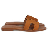 Hermes Oran Sandal Natural Suede Goatskin 37 EU