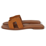 Hermes Oran Sandal Natural Suede Goatskin 37 EU