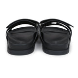 Hermes Chypre Techno Sandals Black Calfskin Palladium Hardware 36.5 EU