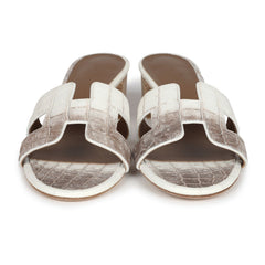 Hermes Oasis Sandal Himalaya Matte Niloticus Crocodile 37 EU