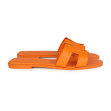 Hermes Oran Sandals Orange Sunset Epsom 42 EU