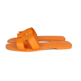 Hermes Oran Sandals Orange Sunset Epsom 42 EU