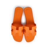 Hermes Oran Sandals Orange Sunset Epsom 42 EU