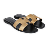 Hermes Oran Sandals Dore Chevre 38.5 EU