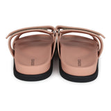 Hermes Chypre Techno Sandal Nude Suede Palladium Hardware 38 EU