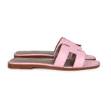 Hermes Oran Sandals Bubblegum Matte Alligator 37 EU