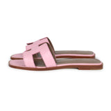 Hermes Oran Sandals Bubblegum Matte Alligator 37 EU