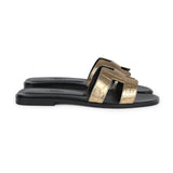 Hermes Oran Sandals Dore Fonce Matte Alligator 37 EU