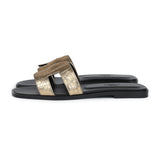 Hermes Oran Sandals Dore Fonce Matte Alligator 37 EU